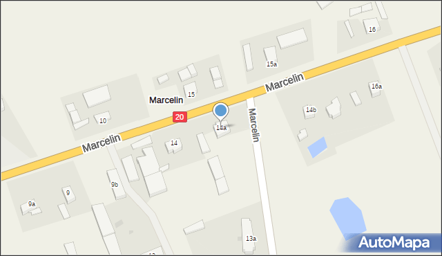 Marcelin, Marcelin, 14a, mapa Marcelin
