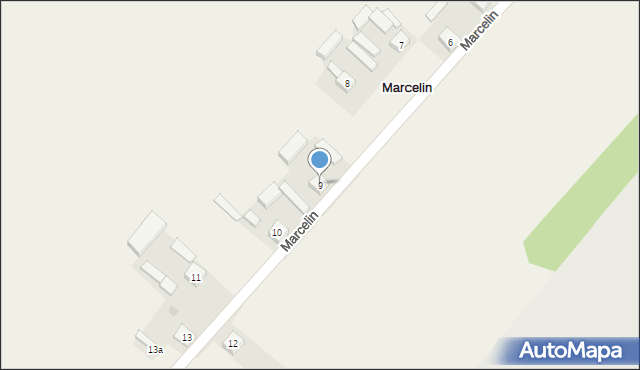 Marcelin, Marcelin, 9, mapa Marcelin
