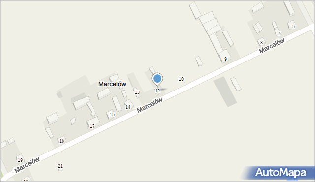 Marcelów, Marcelów, 12, mapa Marcelów