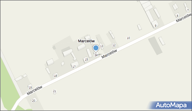 Marcelów, Marcelów, 14, mapa Marcelów