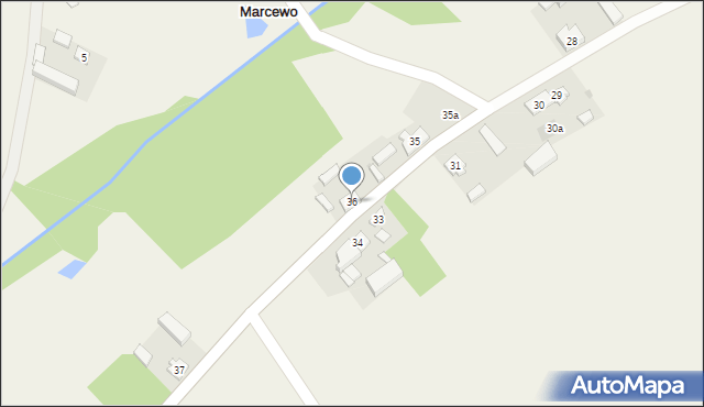 Marcewo, Marcewo, 36, mapa Marcewo