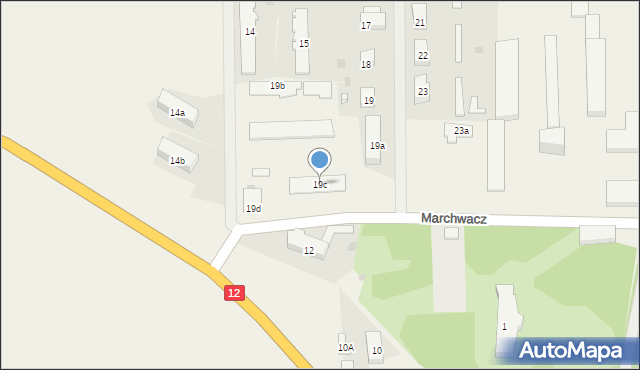 Marchwacz, Marchwacz, 19c, mapa Marchwacz