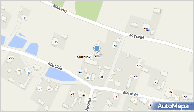 Marcinki, Marcinki, 48A, mapa Marcinki