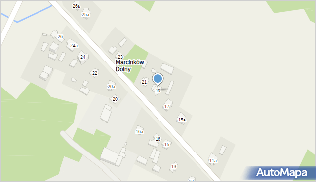 Marcinków, Marcinków, 19, mapa Marcinków