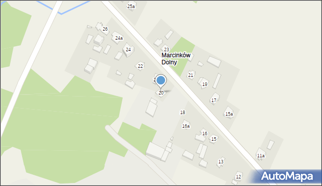 Marcinków, Marcinków, 20, mapa Marcinków