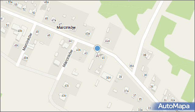 Marcinków, Marcinków, 41, mapa Marcinków