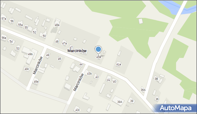 Marcinków, Marcinków, 43a, mapa Marcinków