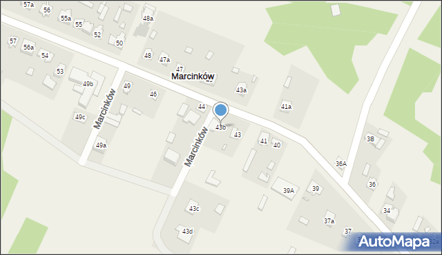 Marcinków, Marcinków, 43b, mapa Marcinków