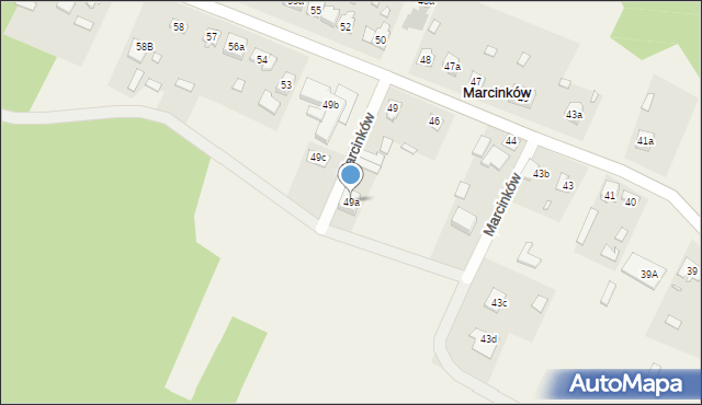 Marcinków, Marcinków, 49a, mapa Marcinków