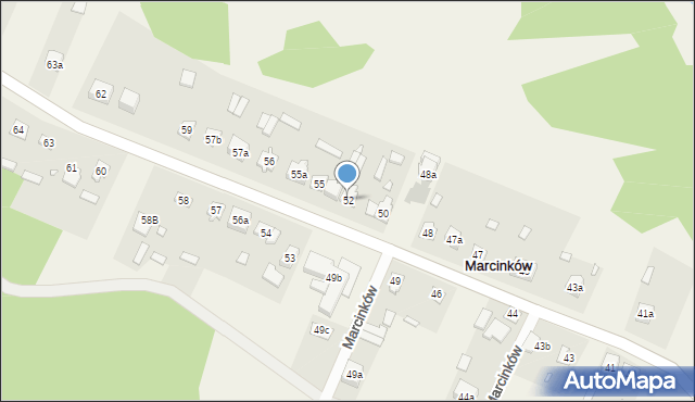 Marcinków, Marcinków, 52, mapa Marcinków