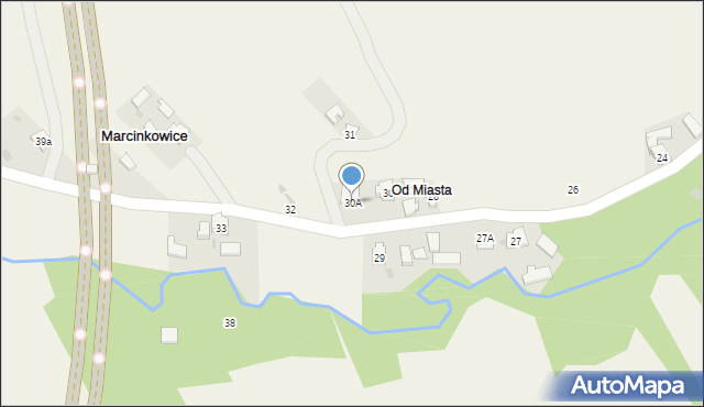 Marcinkowice, Marcinkowice, 30A, mapa Marcinkowice