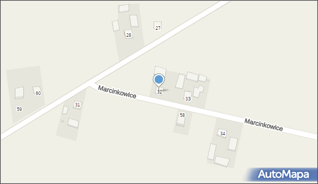 Marcinkowice, Marcinkowice, 32, mapa Marcinkowice