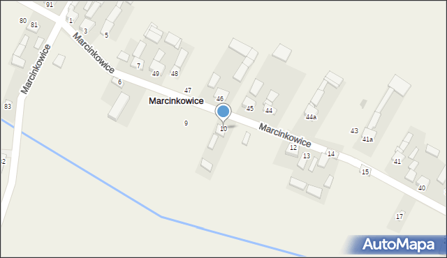Marcinkowice, Marcinkowice, 10, mapa Marcinkowice