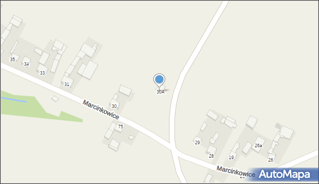 Marcinkowice, Marcinkowice, 30A, mapa Marcinkowice