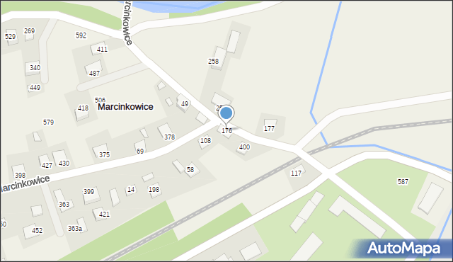 Marcinkowice, Marcinkowice, 176, mapa Marcinkowice