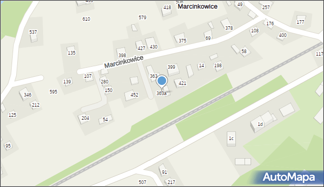 Marcinkowice, Marcinkowice, 363a, mapa Marcinkowice