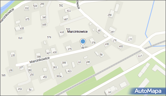 Marcinkowice, Marcinkowice, 69, mapa Marcinkowice