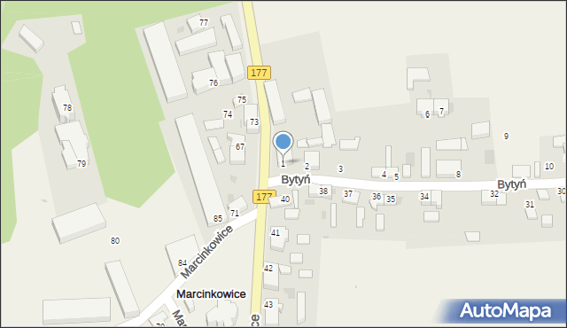 Marcinkowice, Marcinkowice, 1, mapa Marcinkowice