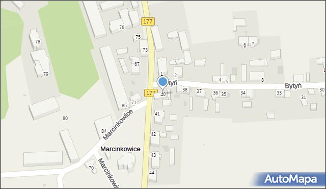Marcinkowice, Marcinkowice, 40, mapa Marcinkowice