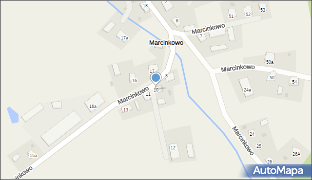 Marcinkowo, Marcinkowo, 10, mapa Marcinkowo