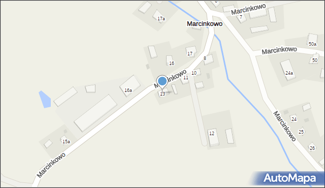 Marcinkowo, Marcinkowo, 13, mapa Marcinkowo