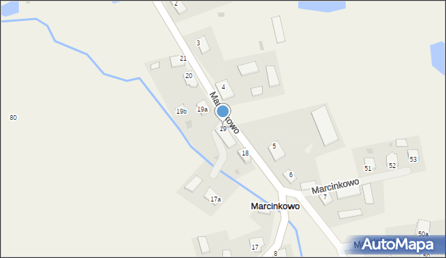 Marcinkowo, Marcinkowo, 19, mapa Marcinkowo