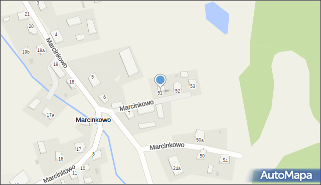 Marcinkowo, Marcinkowo, 51, mapa Marcinkowo