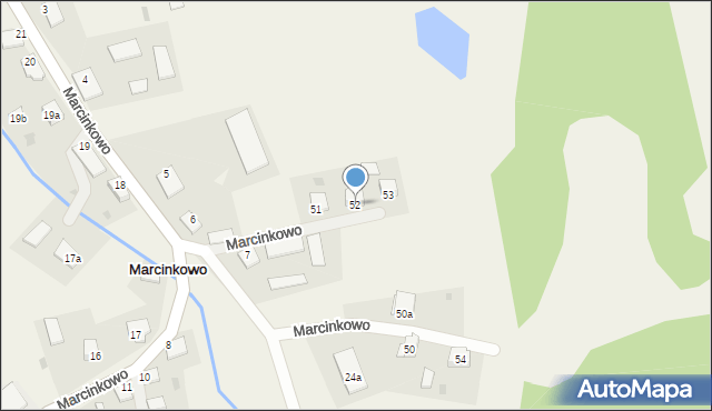 Marcinkowo, Marcinkowo, 52, mapa Marcinkowo