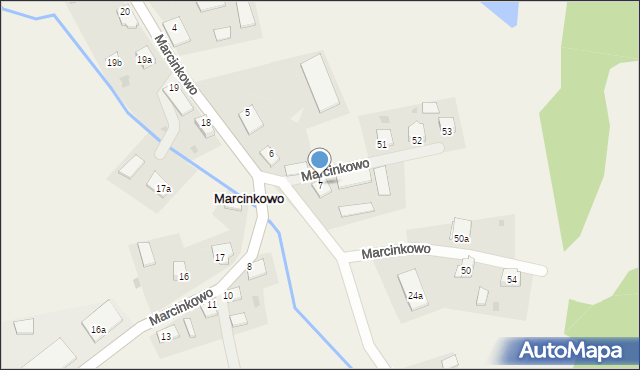 Marcinkowo, Marcinkowo, 7, mapa Marcinkowo