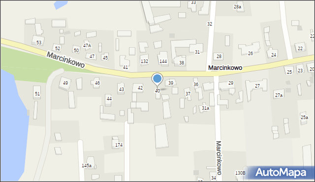 Marcinkowo, Marcinkowo, 40, mapa Marcinkowo