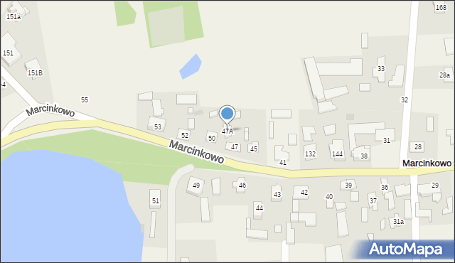 Marcinkowo, Marcinkowo, 47A, mapa Marcinkowo