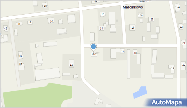 Marcinkowo, Marcinkowo, 11A, mapa Marcinkowo