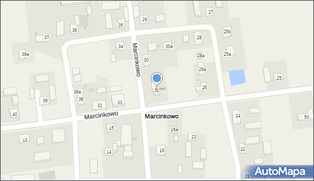 Marcinkowo, Marcinkowo, 31, mapa Marcinkowo