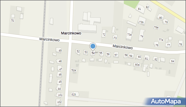 Marcinkowo, Marcinkowo, 54, mapa Marcinkowo