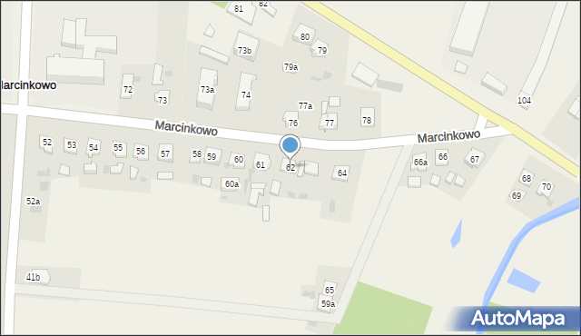 Marcinkowo, Marcinkowo, 62, mapa Marcinkowo