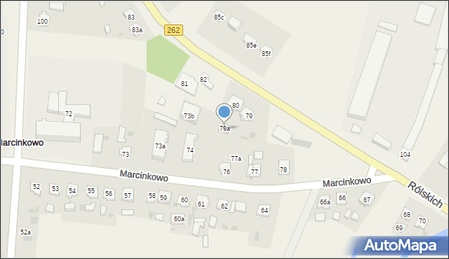 Marcinkowo, Marcinkowo, 79a, mapa Marcinkowo