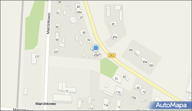 Marcinkowo, Marcinkowo, 83a, mapa Marcinkowo