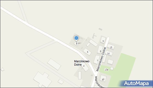 Marcinkowo Dolne, Marcinkowo Dolne, 5, mapa Marcinkowo Dolne