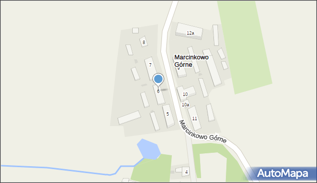 Marcinkowo Górne, Marcinkowo Górne, 6, mapa Marcinkowo Górne