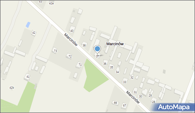 Marcinów, Marcinów, 37, mapa Marcinów