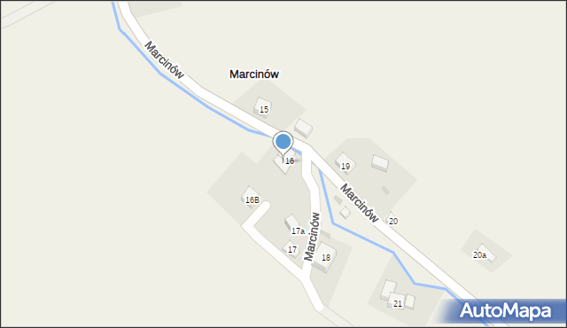 Marcinów, Marcinów, 16a, mapa Marcinów