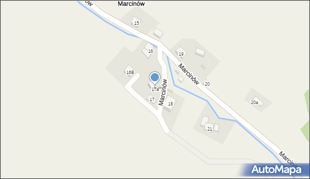 Marcinów, Marcinów, 17a, mapa Marcinów