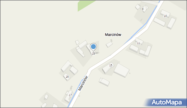 Marcinów, Marcinów, 13, mapa Marcinów