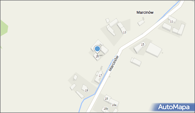 Marcinów, Marcinów, 16, mapa Marcinów