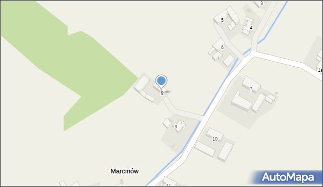 Marcinów, Marcinów, 8, mapa Marcinów
