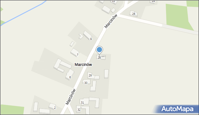 Marcinów, Marcinów, 28, mapa Marcinów