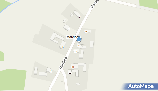 Marcinów, Marcinów, 29, mapa Marcinów