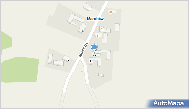 Marcinów, Marcinów, 31, mapa Marcinów