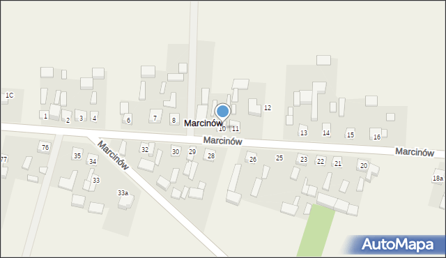 Marcinów, Marcinów, 10, mapa Marcinów