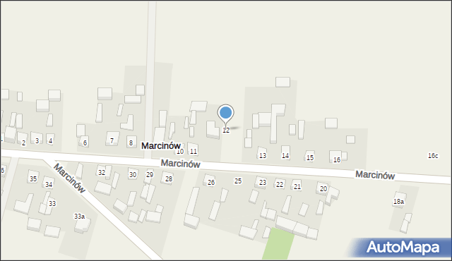 Marcinów, Marcinów, 12, mapa Marcinów